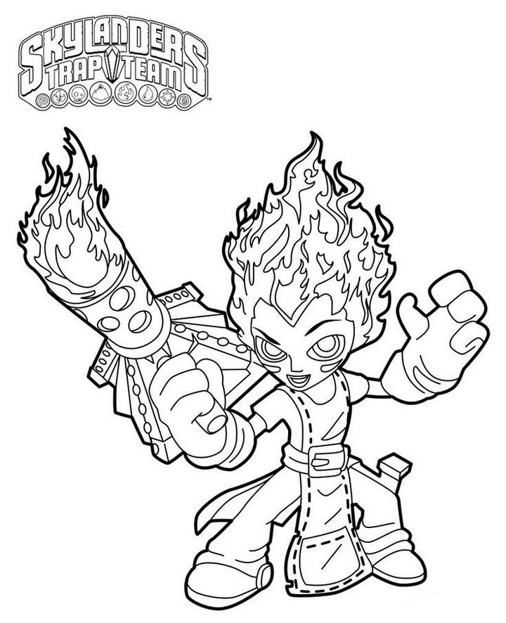 Torch From Skylanders Trap Team Coloring Pages