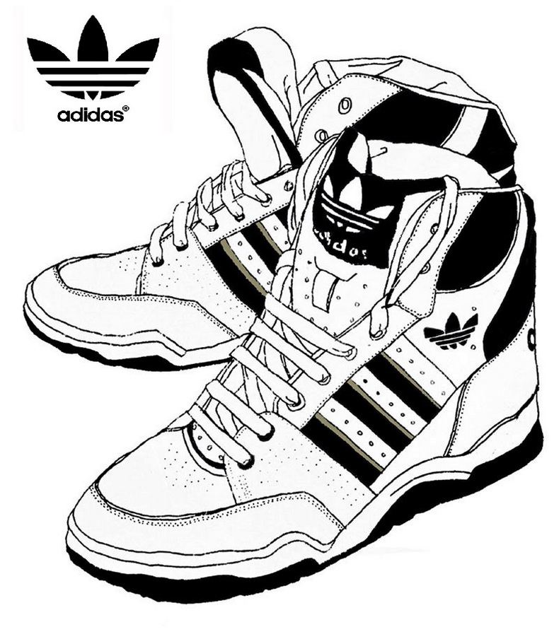 Adidas Coloring Page Shoes