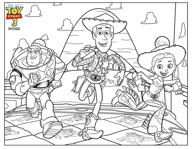 toy story 3 Coloring Page disney pixar