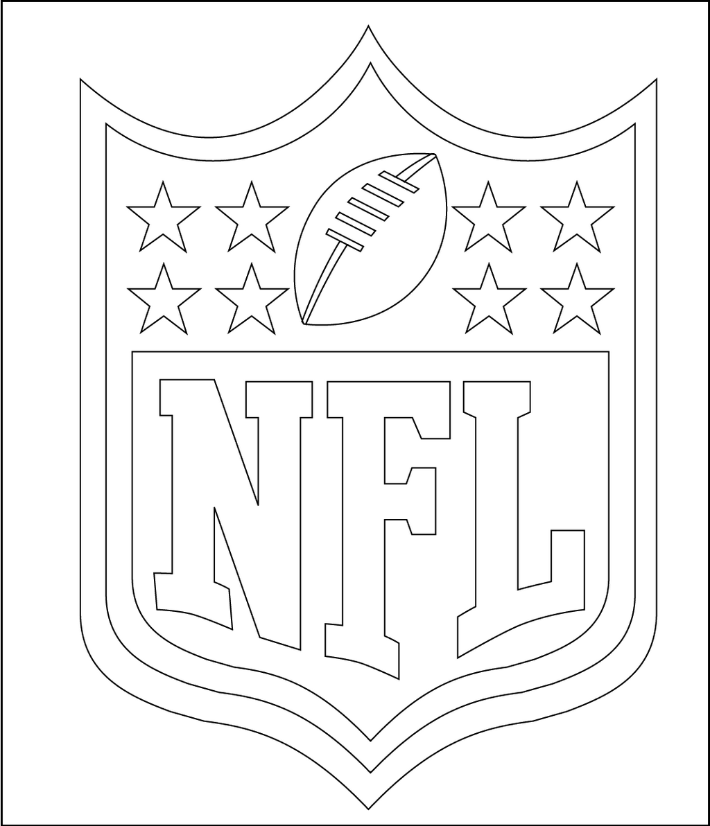 NFL National Football League coloring logo pages