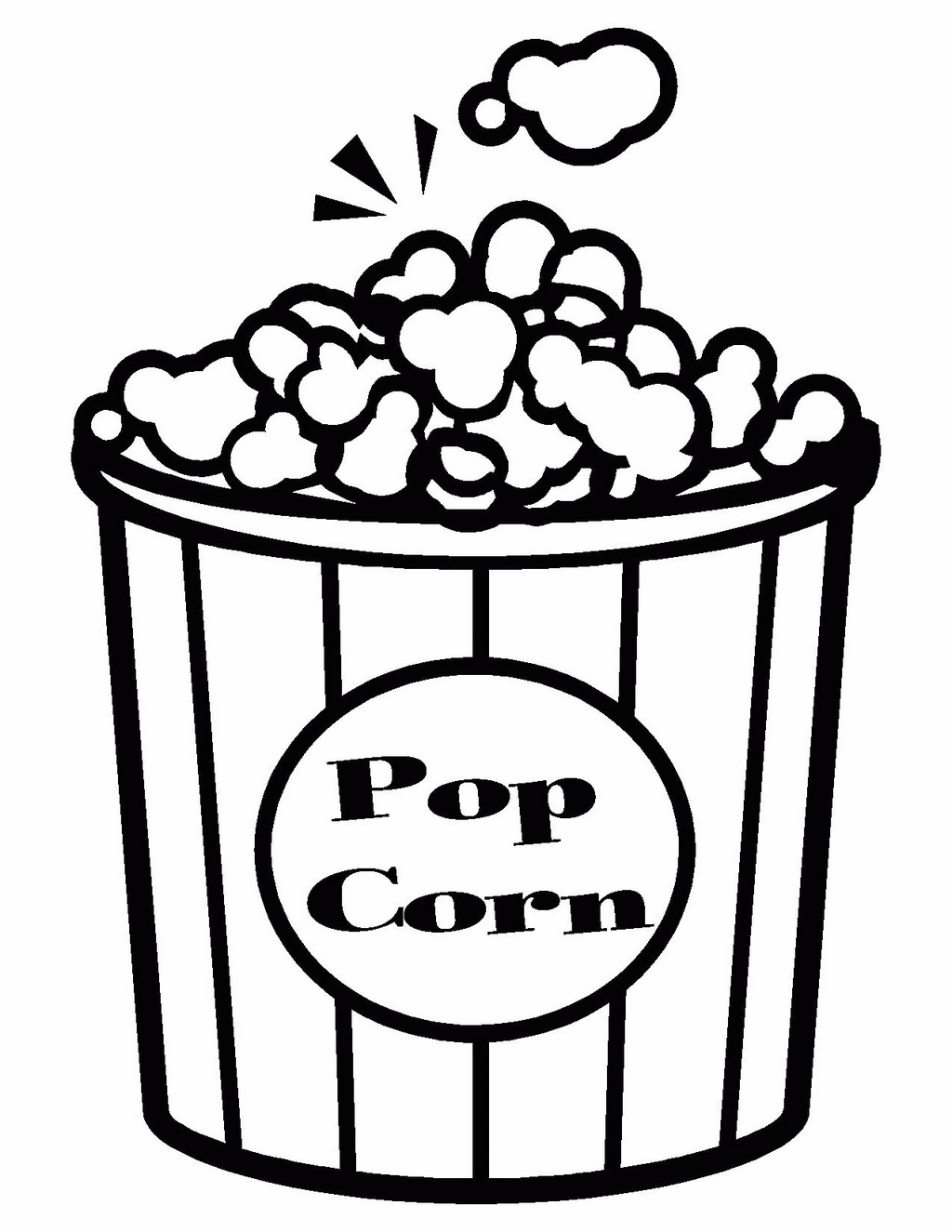 pop corn coloring book for kids