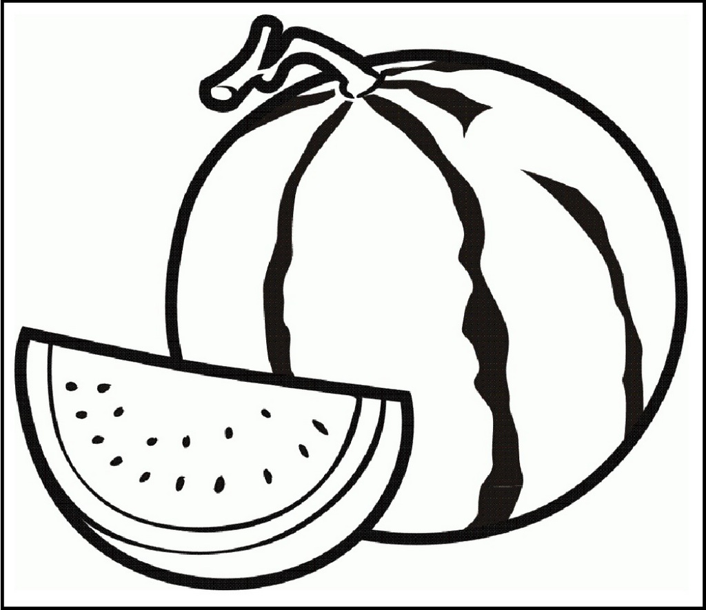 7 Fresh Pictures of Watermelon Coloring Sheets - Coloring Pages