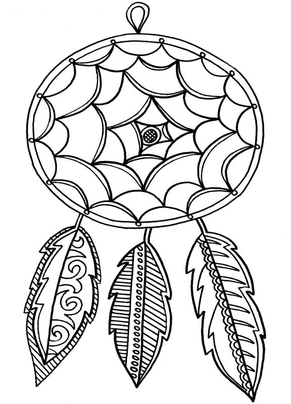 feather accessories necklace coloring sheet