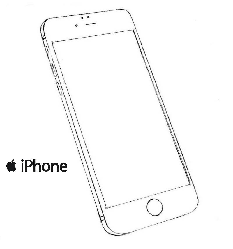 new iphone model coloring picture