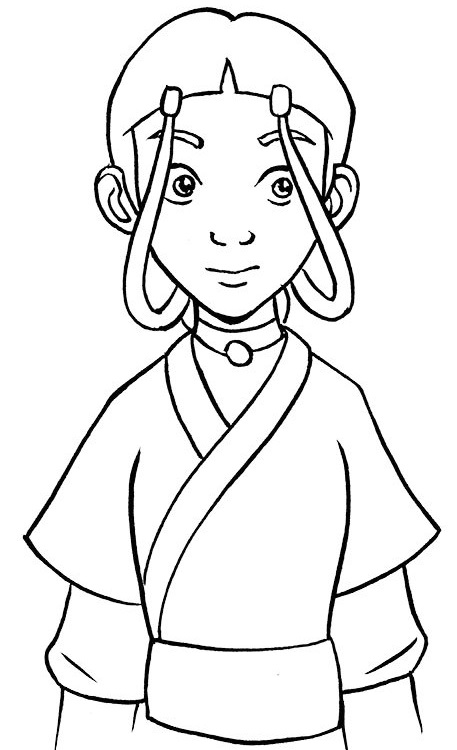 Katara Avatar Coloring Picture for Kids