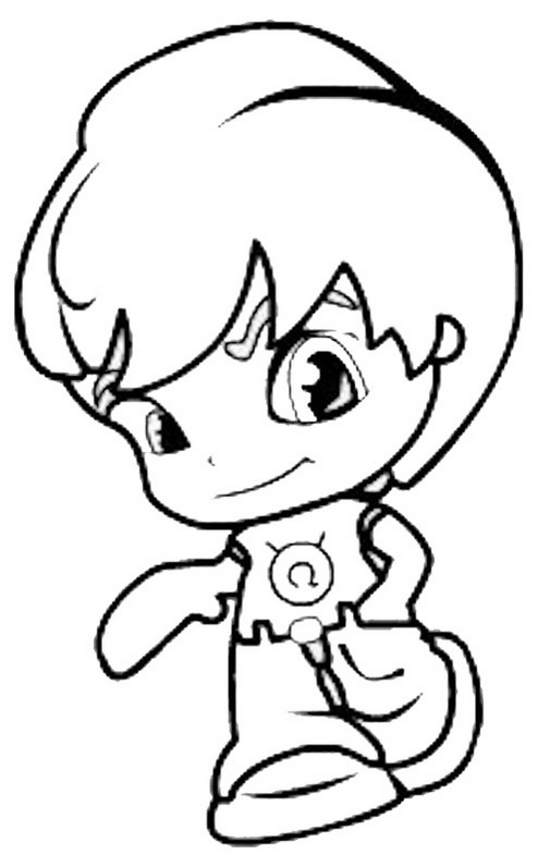 lovely pinypon doll coloring page