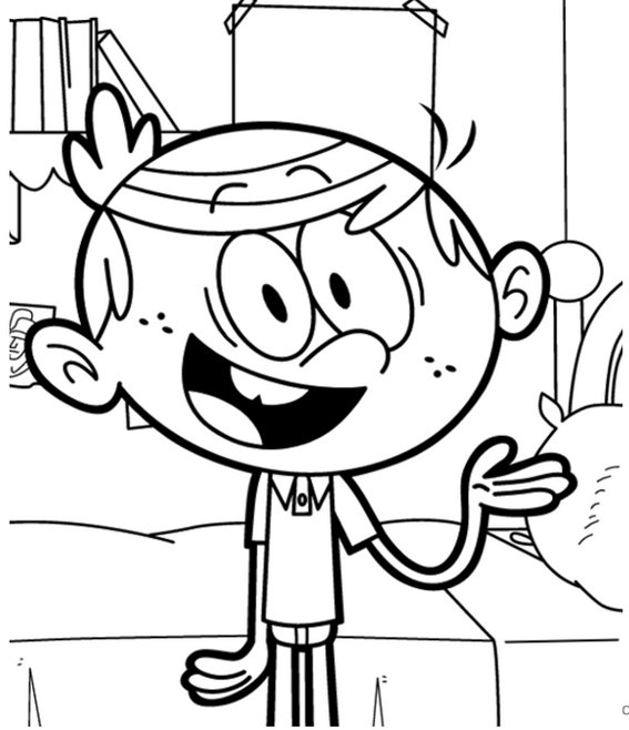 Lincoln from Loud House Coloring Pages for Children
