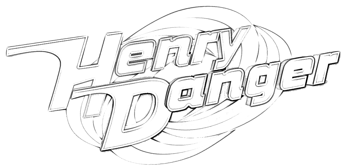 henry danger logo lineart coloring sheet