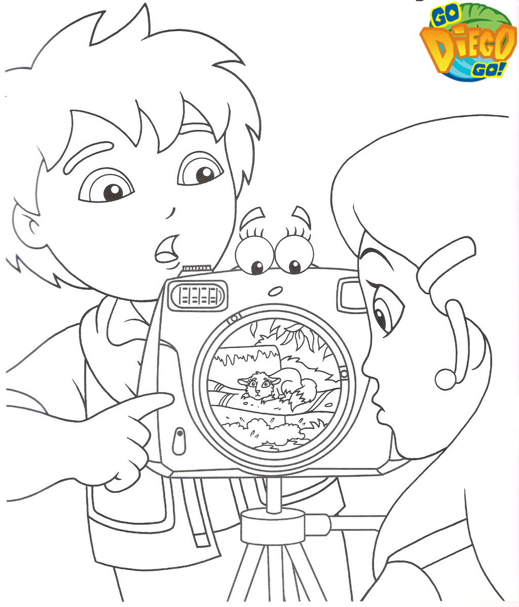 top diego camera coloring pages