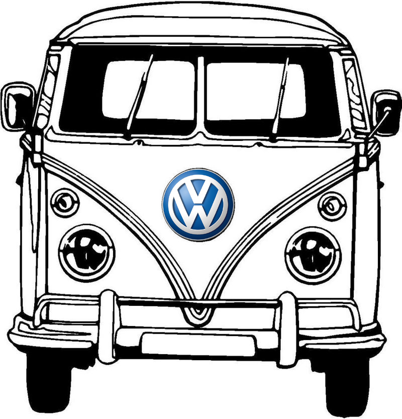 Fun Volkswagen Camper Bus Coloring Page