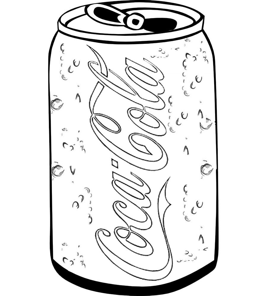 Coca Cola Glass Bottle Sketch Coloring Page