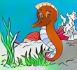 13 Fun Original and Cartoon Baby Seahorse Coloring Pages