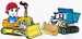 Simple and Cartoon Bulldozer Coloring Pages for Boys