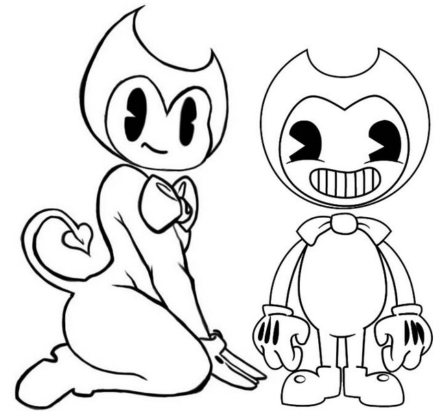 batim bendy and the ink machine coloring page