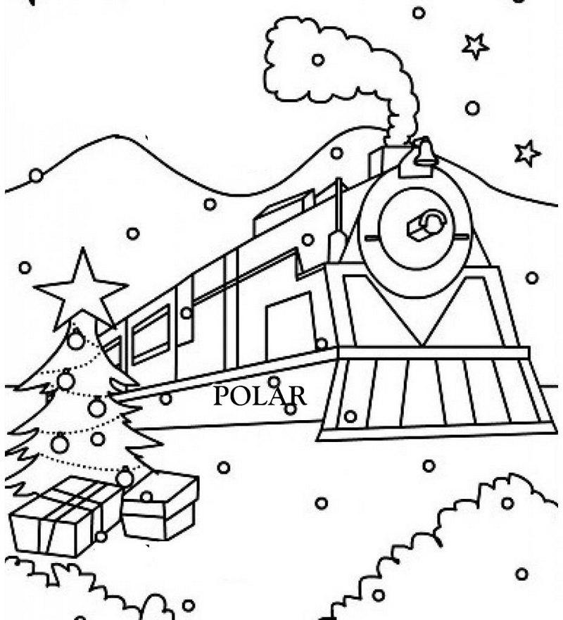 polar express train ride coloring pages