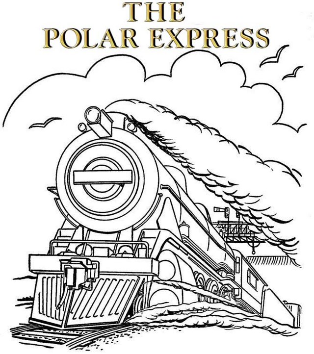the polar express train coloring pages