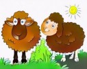 Seven Cute Sheep Cartoon Coloring Pages for Children