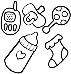 Best Printable Baby Accessories Coloring Page