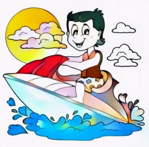 Jet Ski Coloring Work from Billy