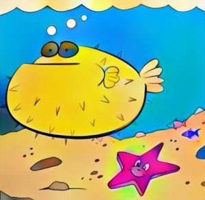 Puffer Fish Coloring Work from Janneth