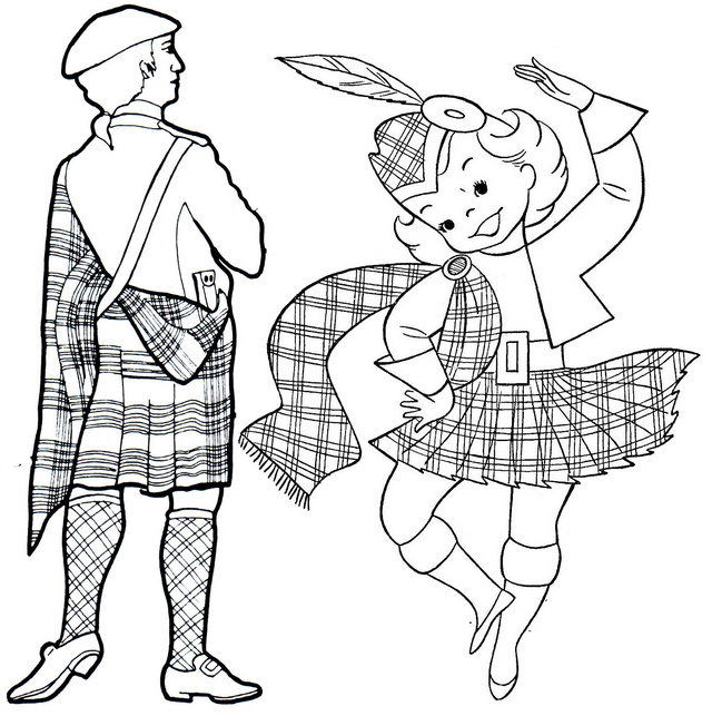 scottish country dance coloring page