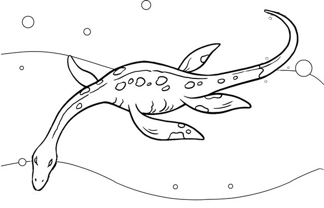 Plesiosaurus facts coloring page