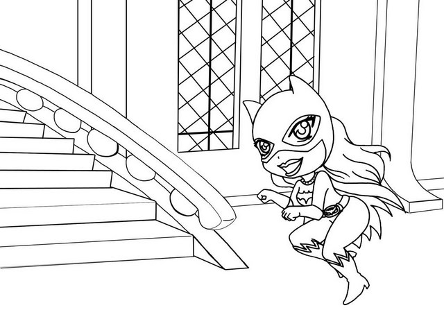 Cute Catwoman Coloring Page