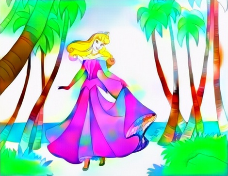 Princess Aurora Coloring Result